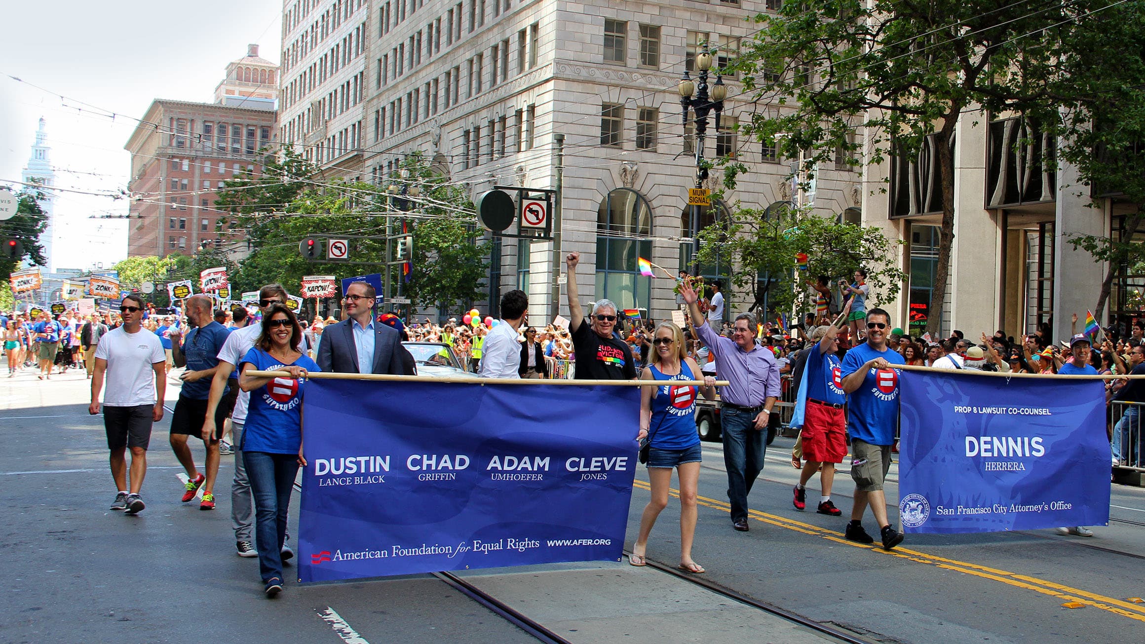 Dustin Lance Black, Chad Griffin, Adam Umhoefer, Cleve Jones, and Dennis Herrera